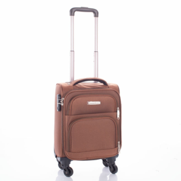 LEONARDO DA VINCI Bőrönd kabin XS méret kivehető kerékkel WIZZ ingyenes kabinbőrönd