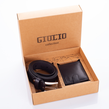 GIULIO Elegáns Férfi Ajándékcsomag – Pénztárca és Öv Szett
