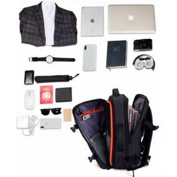 Kabin méretű laptophátizsák USB csatlakozóval / bővíthető