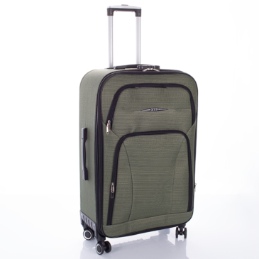 3 db-os bőrönd szett sötétzöld színben