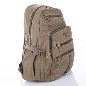 Outdoor Nagyméretű ultraerős vászon hátizsák khaki színben