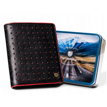 RFID bőrtárca PTN 302.03 Fekete+piros