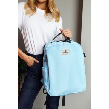 Laptoptartós városi hátizsák Világoskék színben