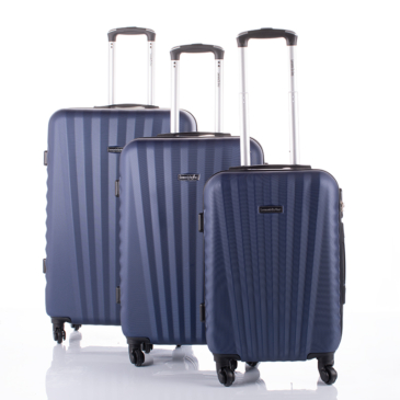 LeonardoDaVinci 3 db-os bőrönd szett sötétkék színben