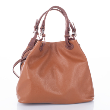 Valódi bőr női Táska Konyak