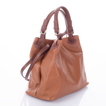 Valódi bőr női Táska Konyak