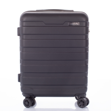 Leonardo Da Vinci  WIZZAIR RYANAIR méretű keményfalú kabinbőrönd 55 x 40 x 23 cm Fekete színben