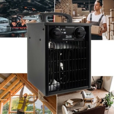 NAGY TELJESÍTMÉNYŰ ELEKTROMOS FŰTŐBERENDEZÉS VENTILÁTORRAL