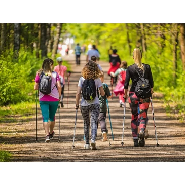 2 db-os párnázott, fekete túrabot – nordic walking