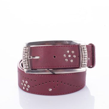 Különleges női öv 100 cm Bordó