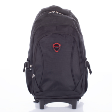 Gurulós iskolatáska hátizsák fekete színben