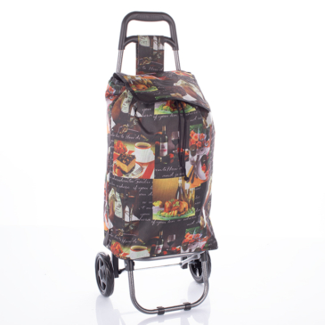 Gurulós bevásárlókocsi coffee mintával