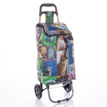 Gurulós bevásárlókocsi cicás