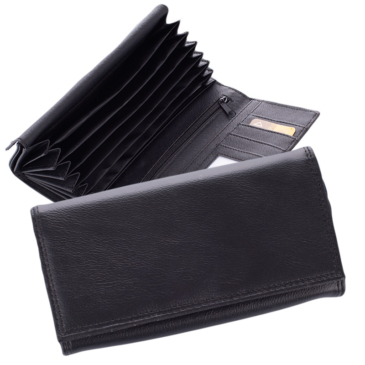 Pincér pénztárca fekete színben