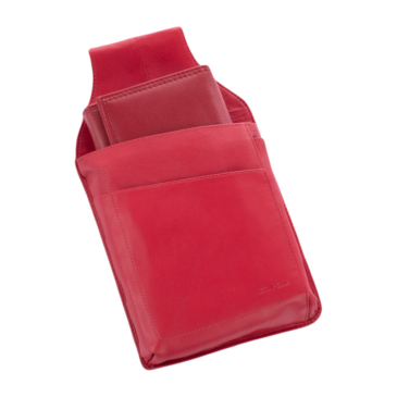 Pincér pénztárca + tartó piros színben