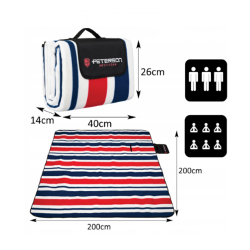 Szövet piknik takaró vízálló szigeteléssel XL 200x200 cm