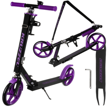 Összecsukható Kruzzel roller fekete-lila 25630