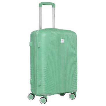 Peterson vízálló kabinbőrönd zöld színben TSA számzárral 55 x 35 x 22 cm