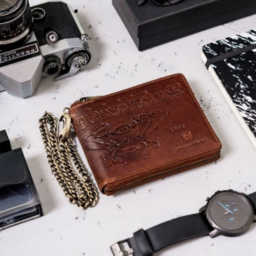 Peterson Valódi bőr motoros Pénztárca