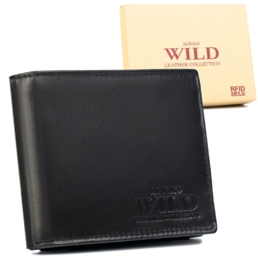 Tágas, Valódi bőr férfi pénztárca RFID védelemmel- Always Wild