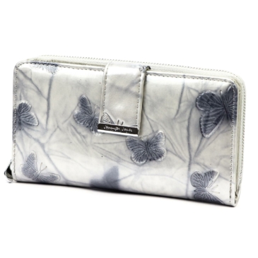 Jennifer Jones Valódi bőr Pénztárca pillangó mintával