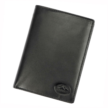 Fekete színű Valódi bőr Pénztárca RFID védelemmel