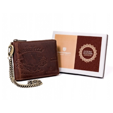 Peterson Valódi bőr motoros Pénztárca