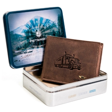 Peterson Valódi bőr Kamionos Pénztárca