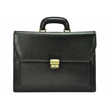 Gregorio Valódi bőr egyrészes Aktatáska fekete színben