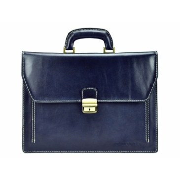 Gregorio Valódi bőr Aktatáska Kék színben