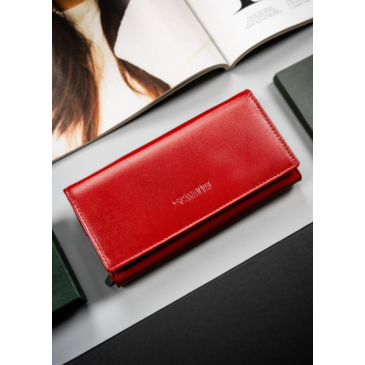 Női vízszintes bőr pénztárca - 4U Cavaldi R-RD-12-GCL Piros 4U Cavaldi R-RD-12-GCL piros