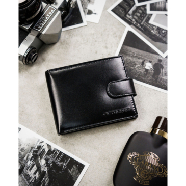 Peterson Elegáns Valódi Bőr Pénztárca és Öv Ajándékcsomag