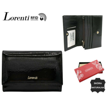 LORENTI Lakk Valódi bőr Női pénztárca