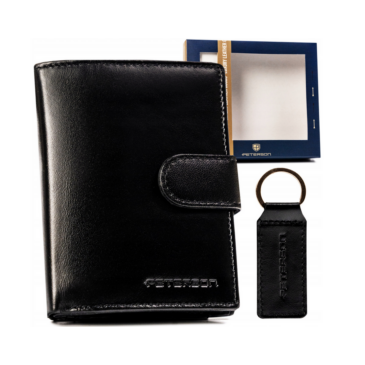 Peterson valódi bőr Férfi Pénztárca ajándékcsomag