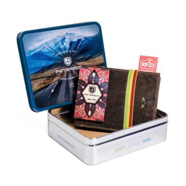 Peterson Valódi bőr Férfi pénztárca Rfid rendszerrel