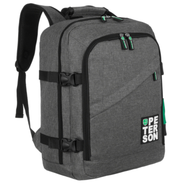 Peterson 3- Funkciós Utazó Hátizsák, WizzAir méretű 40x30x20cm, világosszürke Színben