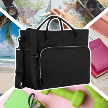 Praktikus fekete színű utazótáska bőröndtartóval Wizzair kézipoggyász méretben