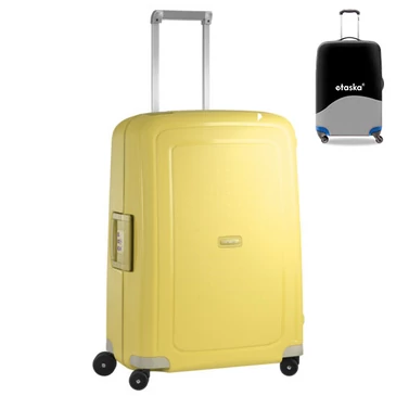 Samsonite S-Cure Spinner bőrönd 69 cm-es ajándék bőröndhuzattal