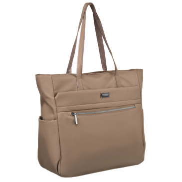 Tágas, elegáns női válltáska bézs színben