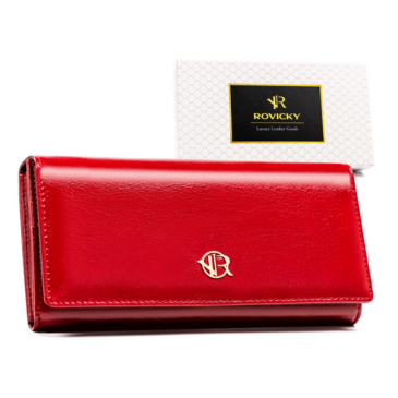 Elegáns nagyméretű női pénztárca piros színben- Rovicky