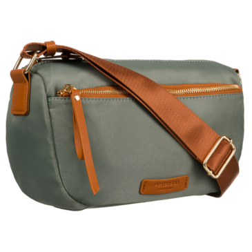 Peterson női oldaltáska zöld-barna színben