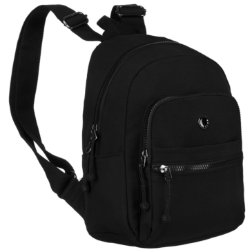 Női városi hátizsák divatos fekete színben