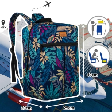 Fedélzeti hátizsák Ryanair fedélzeti ingyenes méret 40 x 20 x 25 cm 
