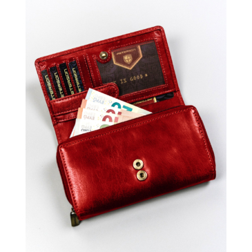 Elegáns Valódi bőr női pénztárca díszdobozban RFID védelemmel