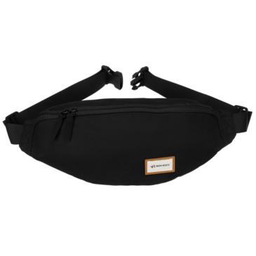 Tágas női övtáska fekete színben