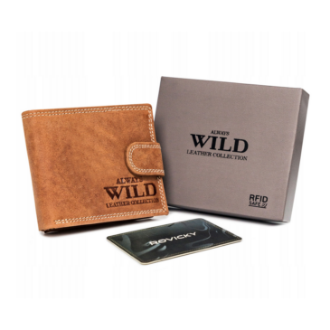Kisméretű Valódi Bőr Férfi pénztárca díszdobozban RFID