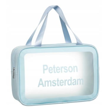 3 Darabos átlátszó Vízálló kozmetikai táska