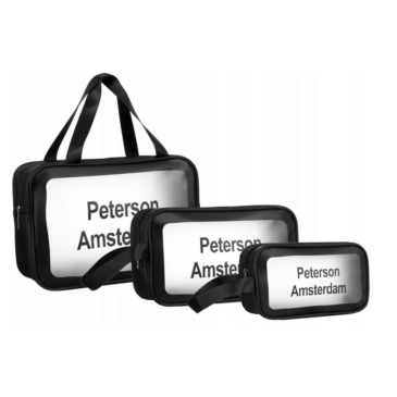 3 Darabos átlátszó Vízálló kozmetikai táska