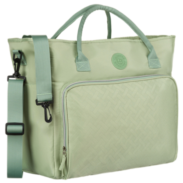 Praktikus zöld színű utazótáska bőröndtartóval Wizzair kézipoggyász méretben