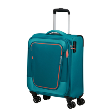American Tourister Pulsonic Spinner Bővíthető Kabinbőrönd 55cm StoneTeal